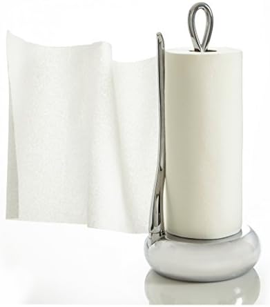 מחזיק מגבות לולאה של נמבה | עמדת מגבת נייר למטבח | מתקן גליל משטח משקפי ביד אחת עם בסיס משוקלל | גליל
